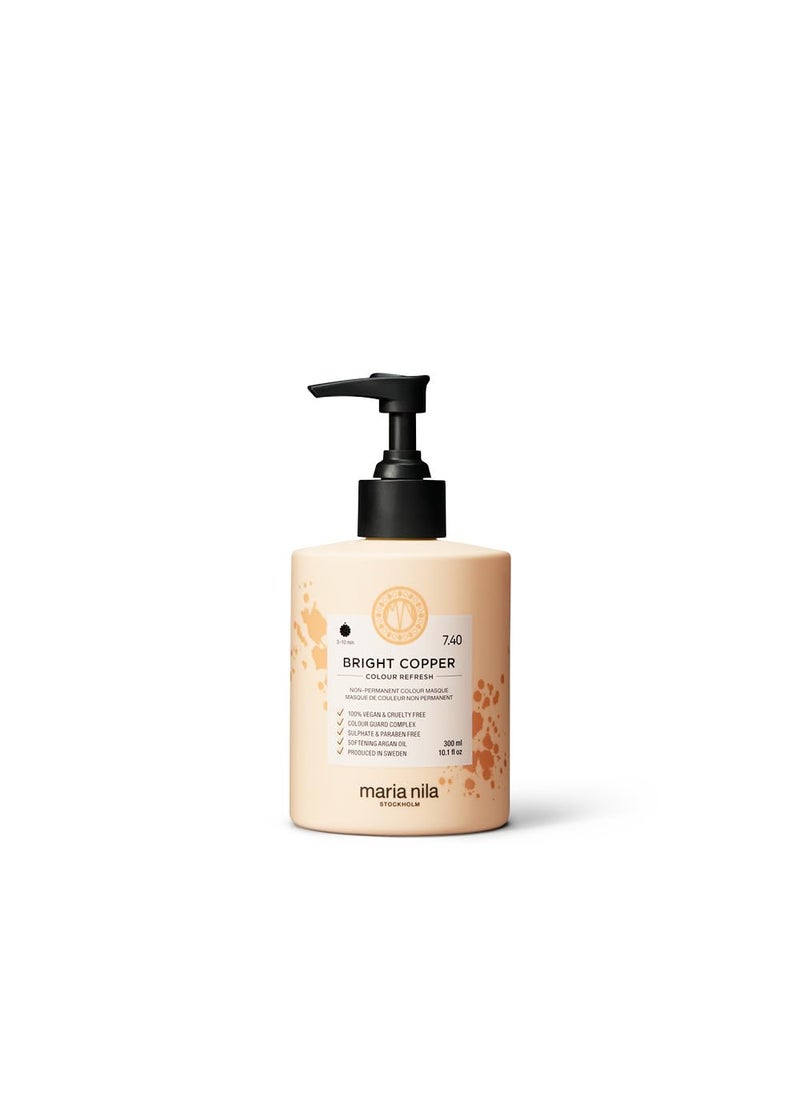 Maria Nila Maria Nila Colour Refresh, Bright Copper 10.1 Fl Oz, Copper Hair Mask, Semi-Permanent Pigments, 100% Vegan & Sulfate/Paraben free 