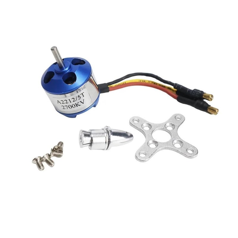 A2212 1000KV 1400KV 1800KV 2450KV 2700KV Brushless Motor for and Water Power Output Component Unit 1PC(A2212 KV2450)