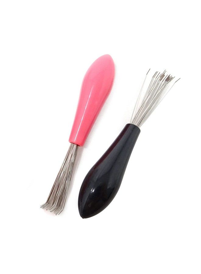 HONBAY 4Pcs Hair Brush Cleaning Tool Mini Comb Cleaner Brush Small Hair Brush Combs With Plastic Handle For Removing Hair Dust Home Salon Use - Image 4