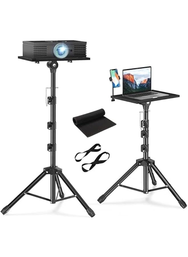 MIXDE Adjustable Height Projector Stand Tripod - Perfect for Office, Home Theater, and Outdoor Movies - Image 1