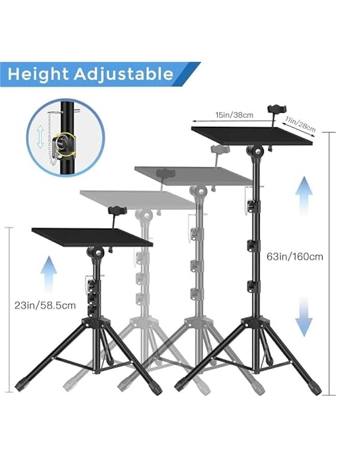 MIXDE Adjustable Height Projector Stand Tripod - Perfect for Office, Home Theater, and Outdoor Movies - Image 2