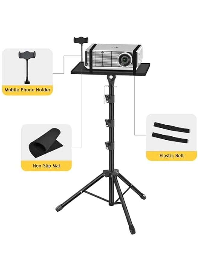 MIXDE Adjustable Height Projector Stand Tripod - Perfect for Office, Home Theater, and Outdoor Movies - Image 5