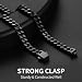 ChainsHouse Mens Cuban Link Chain Black Miami Cuban Chain Necklace for Men 5mm Wide Hip Hop Mens Jewelry 18 - Image 3