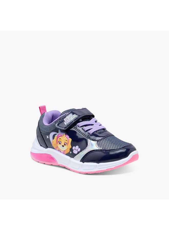 PAW PATROL Girls Skye Print Light-Up Sneakers with Hook and Loop Closure - Image 3