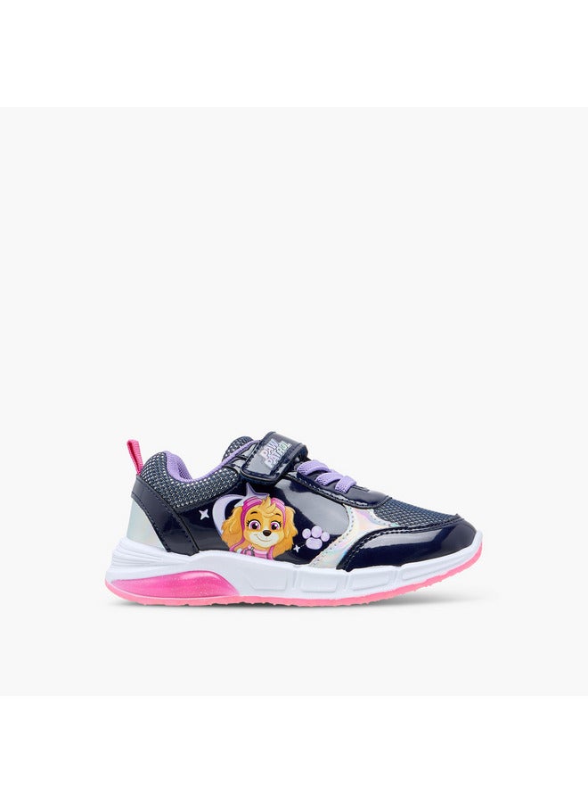PAW PATROL Girls Skye Print Light-Up Sneakers with Hook and Loop Closure - Image 2