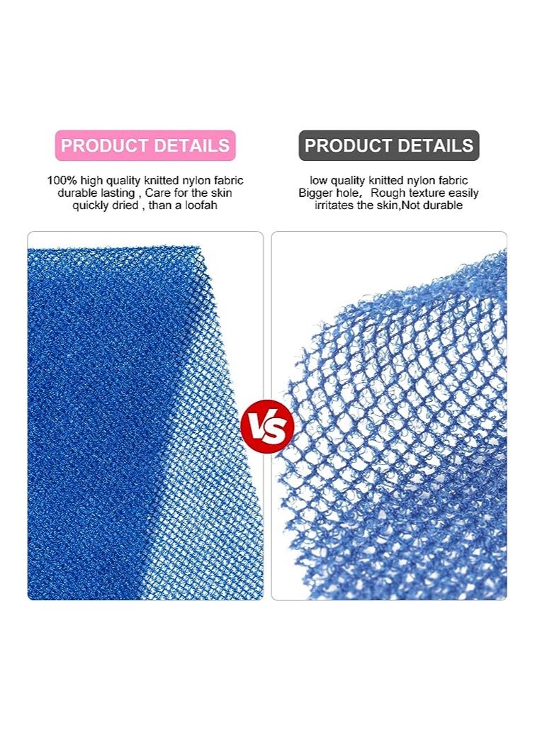 3PCS African Net Sponge Long Exfoliating Shower Body Scrubber Back Scrubber Skin Smoother  - Image 4