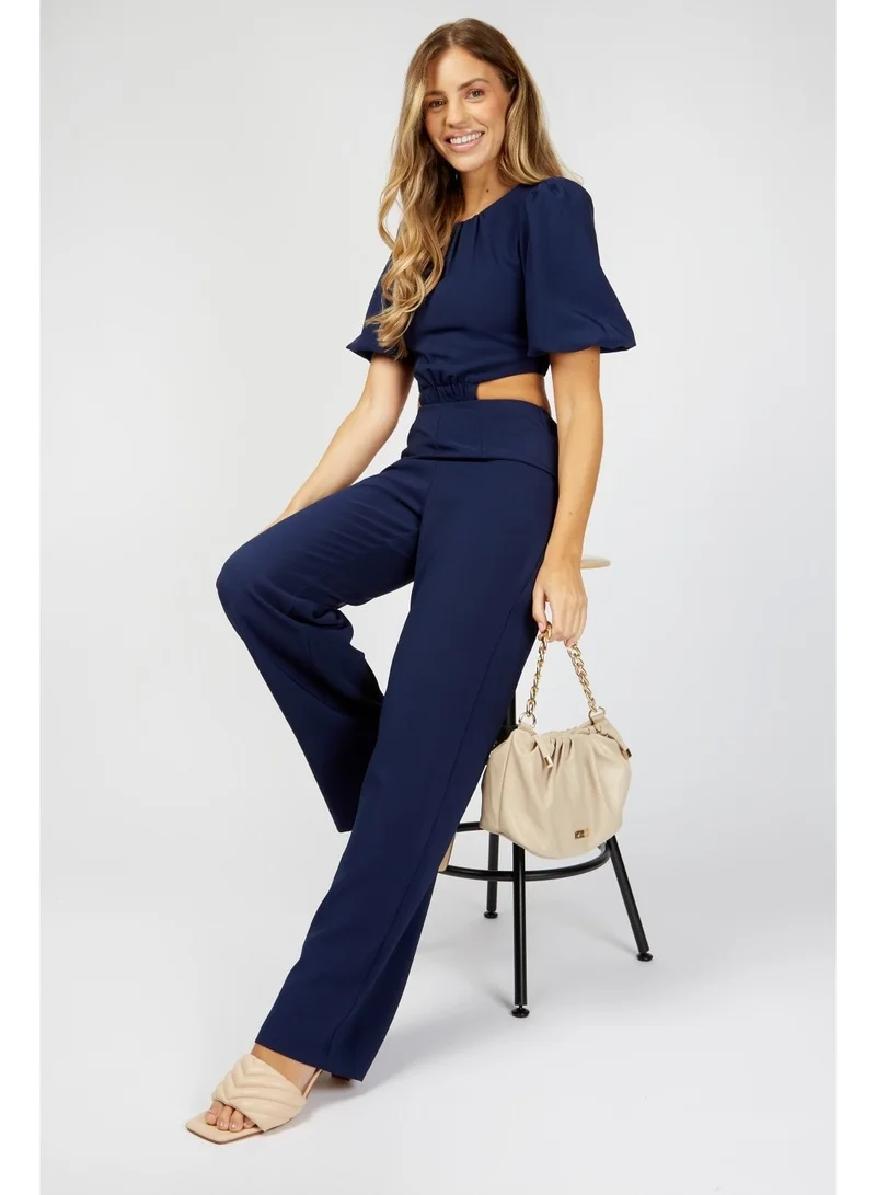 Little Mistress Little Mistress Navy Cut Out Jsuit