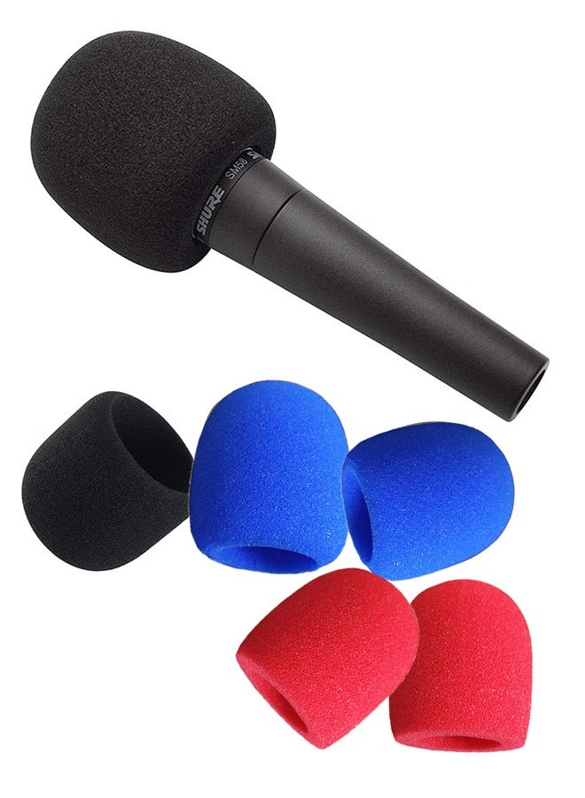 GMORO Microphone Covers 6-Pack Foam Windscreens for Standard Handheld Microphones Daily Use Outdoor Home Studio Recording - Image 4