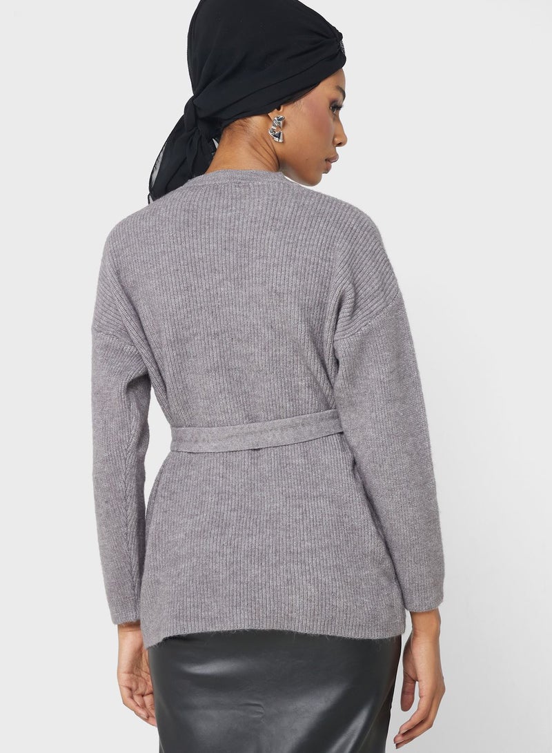 Khizana Tunic Belted Sweater - Image 2