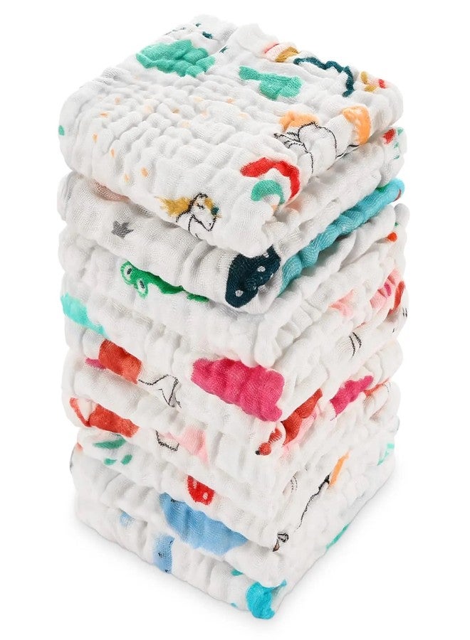 TEDDYIFY Summer Essential Premium Soft Muslin Face Cloths for Newborn, Absorbent Muslin Washcloths Extra Soft Hankies Reusable Napkins for Infants Toddlers (Pack of 5, White, 200 GSM) - Image 1