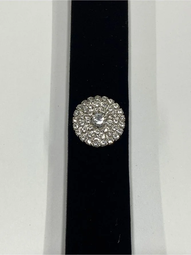 توبتان بولوروم Stone Button / Stone Clip Button / Classic Model Button with Clip / 2.5 cm Silver