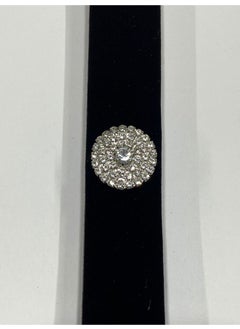 Toptan Bulurum Stone Button / Stone Clip Button / Classic Model Button with Clip / 2.5 cm Silver  - Image 2