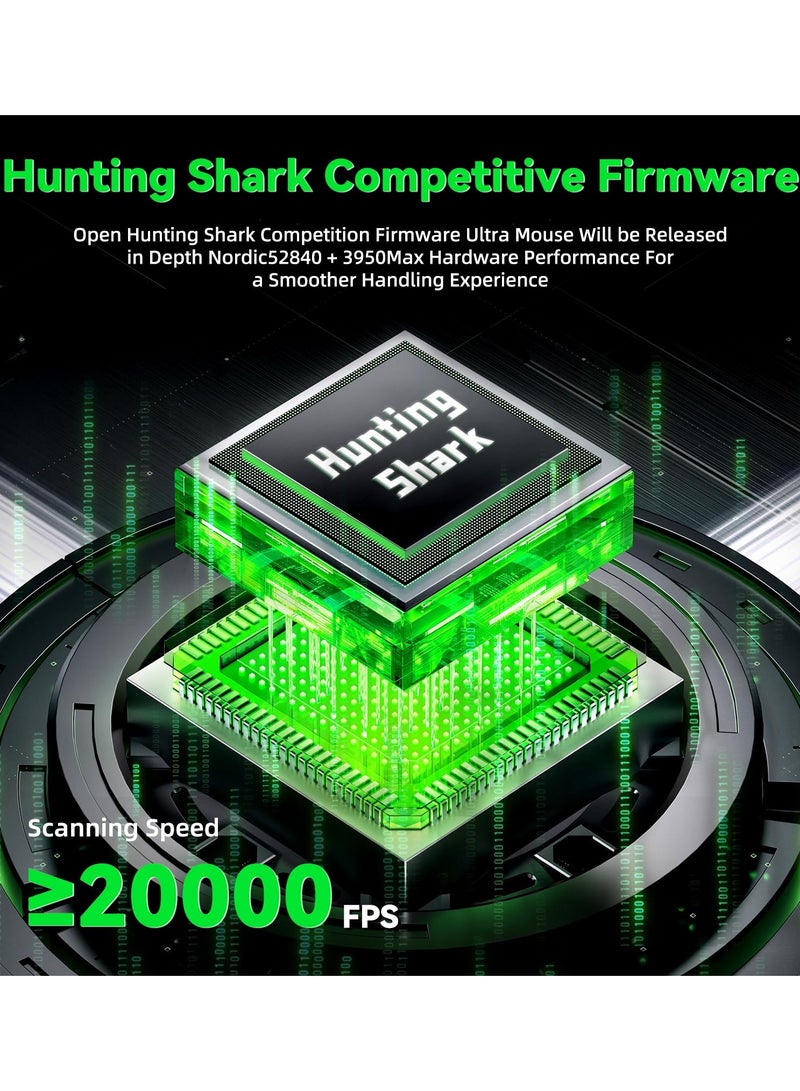 Attack Shark V5 Wireless Gaming Mouse with 42000 DPI -PAW3950 MAX Sensor -55g Ultra-Lightweight-Nordic 52840 MCU,Wired/BT/2.4GHz Wirelss Programmable Mouse for PC/Mac - Image 4