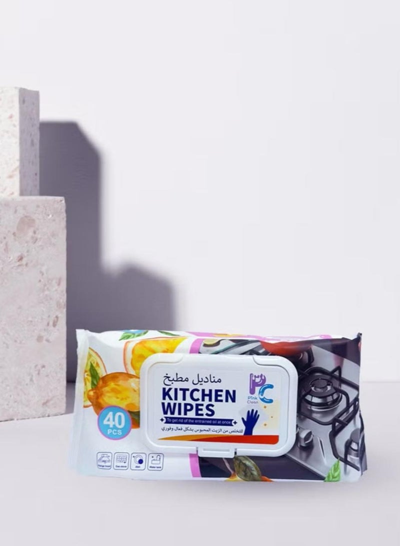 Pink Clean Pink Clean wet kitchen wipes are specially designed to clean surfaces and remove stubborn grease and oils efficiently and easily. This product is the perfect solution for keeping your kitchen clean easily and efficiently, saving you time and effort on daily cleaning tasks. 