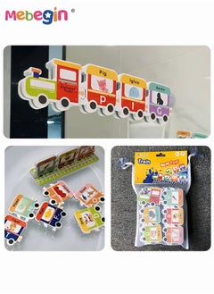 MEBEGIN 28PCS Alphabet Set with Storage Mesh Bag and 2 Suction Cups, Baby Train-shaped Bath Toy, Colorful Floating Letters Set, Great Companion for Baby Showers, Educational Toys for Kids Aged 3+, Easy Cleanup and Reusable  - Image 2