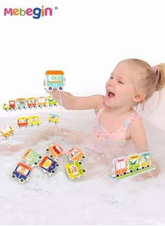 MEBEGIN 28PCS Alphabet Set with Storage Mesh Bag and 2 Suction Cups, Baby Train-shaped Bath Toy, Colorful Floating Letters Set, Great Companion for Baby Showers, Educational Toys for Kids Aged 3+, Easy Cleanup and Reusable  - Image 4