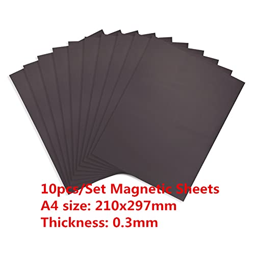 Briartw A4 Size Rubber Soft Magnet Sheets Magnetic Storage Sheet for Cutting Dies Storage 0.3mm Thick 10 Pieces Set 11.7x8.2inch Black Metal Dies Storage Sheet - Image 5