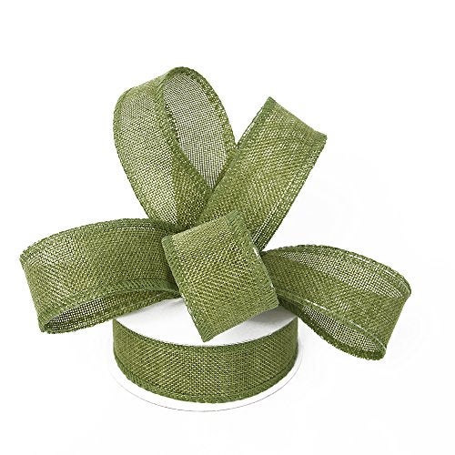 Burlap Ribbon Perfect for Wedding Home Decoration Gift Wrap Bows Made Handmade Art Crafts 112 Inch X 10 Yard Spool Green