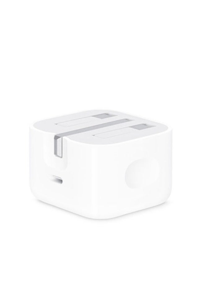 ELTRAZONE - 20W Foldable Fast Charging Wall Adapter Compatible with Apple iPhone 12 Pro Max/11 Pro Max/SE, iPad White - Image 1