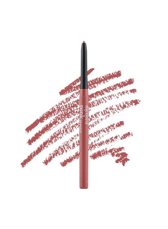 Mented Cosmetics Lip Liner for Women, Dark Brown Lipliner Lip Pencil, Waterproof Lipliner, Vegan + Cruelty Free Makeup, Pretty in Pink - Image 1