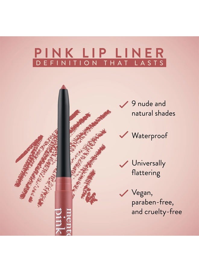 Mented Cosmetics Lip Liner for Women, Dark Brown Lipliner Lip Pencil, Waterproof Lipliner, Vegan + Cruelty Free Makeup, Pretty in Pink - Image 2