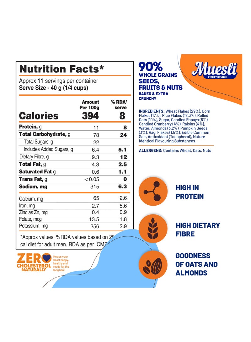 Fit & Healthy Fit & Flex Protein & Fiber Muesli Biscuits - 450g  - Image 3