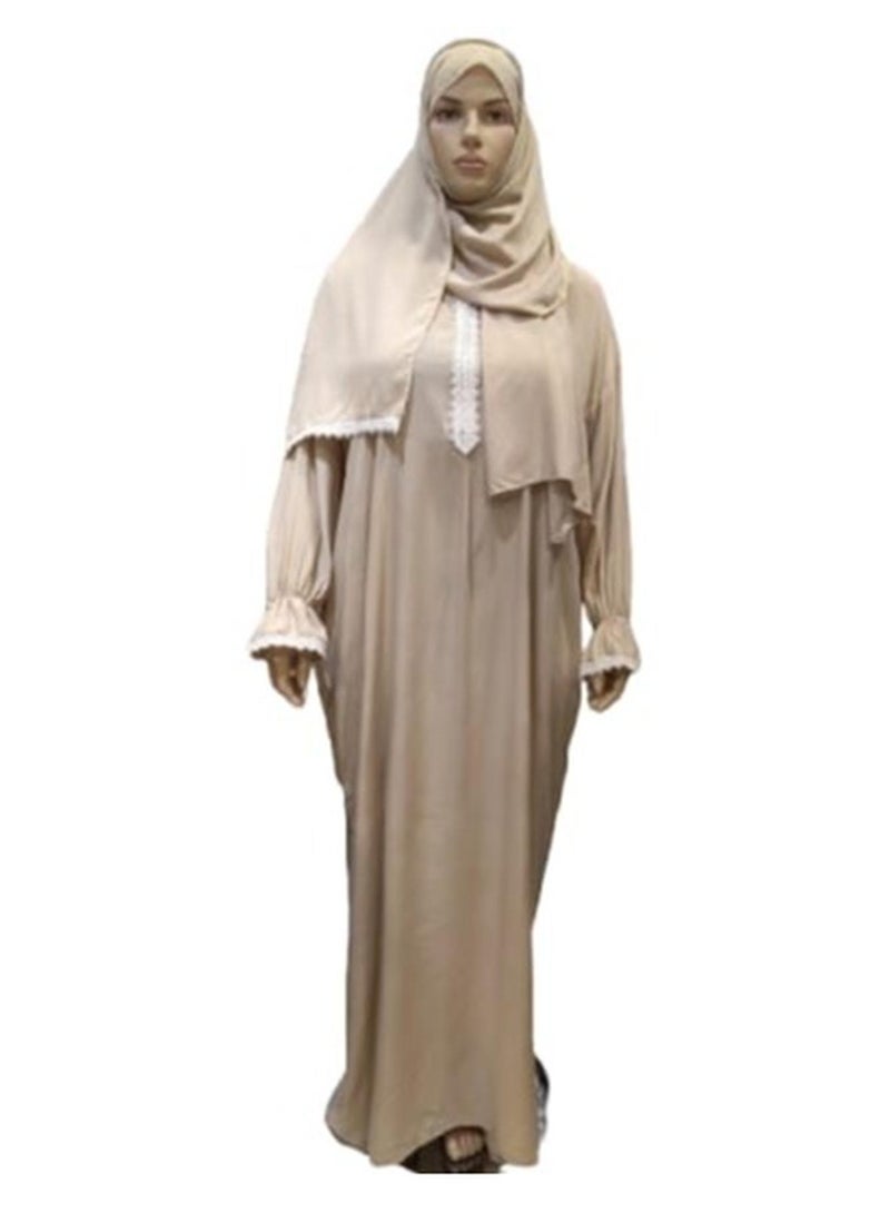 Cotton Prayer Dress With Headscarf - Image 1