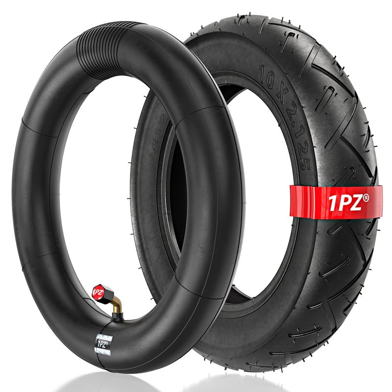 1PZ ITXRFS Heavy Duty 10x212510 x 2 Tire and Inner Tube with Bent Valve Stem for Smart Electric Balance Scooter Bike Stroller Bicycle Tricycle 10 inch Unicycle - Image 2