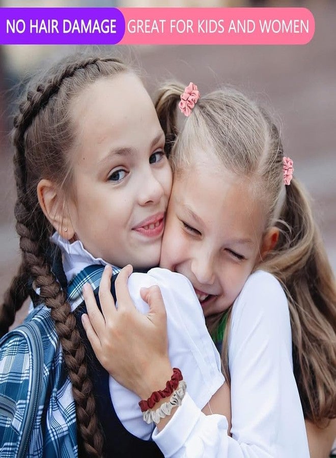 CHIROGRAPHY مجموعة ربطات شعر فاخرة صغيرة من الساتان الحريري من CHIROGRAPHY، 12 قطعة، إكسسوارات شعر للنساء والفتيات، هدية (متعدد الألوان أ) - Image 3