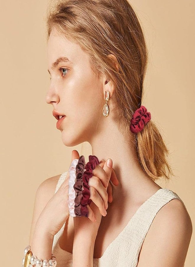 CHIROGRAPHY مجموعة ربطات شعر فاخرة صغيرة من الساتان الحريري من CHIROGRAPHY، 12 قطعة، إكسسوارات شعر للنساء والفتيات، هدية (متعدد الألوان أ) - Image 4