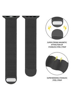 O Ozone Milanese Loop Strap For Apple Watch Series 10 | Ultra 2 | 8 Ultra | 9 | 8 | 7 | 6, 49/46/45/44/42mm, Stainless Steel Double Mesh Wristbands - Silver  - Image 3