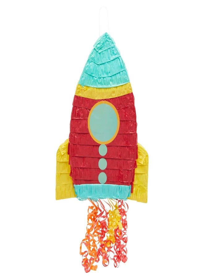 BLUE PANDA Rocket Ship Pull String Pinata for Space Birthday Decorations, Party Supplies & Outer Space Party Decor - 16.5 x 12.5 x 3 In, Red - Image 4