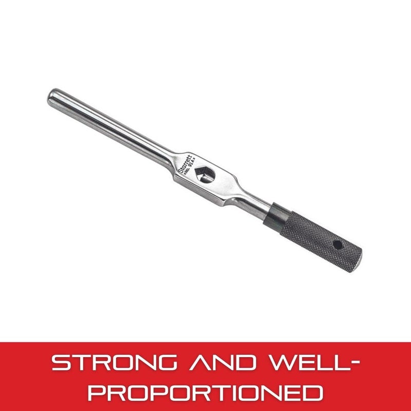 Starrett Tap Wrench with Tempered Gripping Surfaces - 1/16-1/4" Capacity Tap Size, 6" Body Length, 3/32-5/32" Square Shank - 91A - Image 3