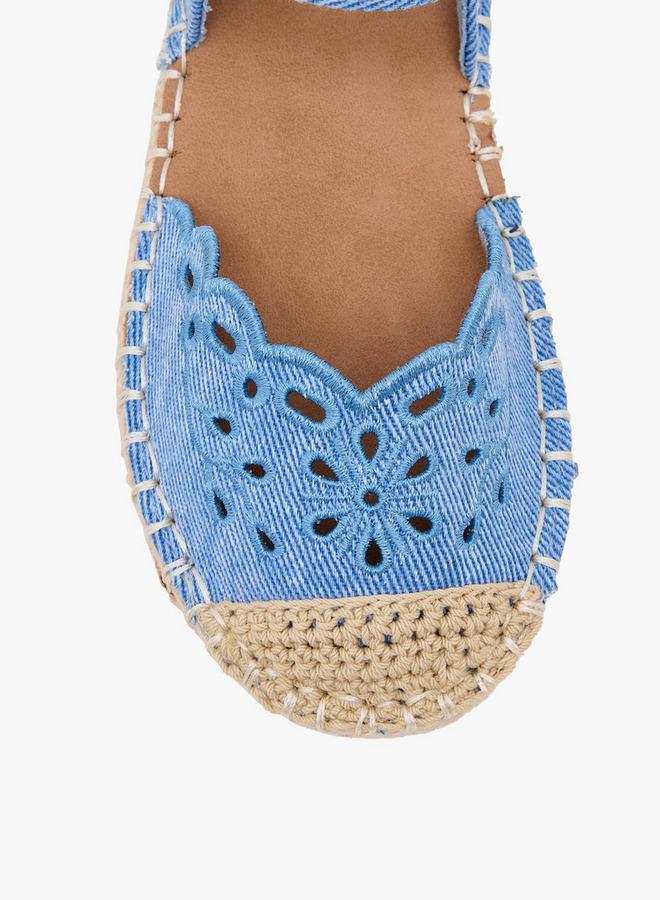 Peppermint Girls Embroidered Espadrille Sandals - Image 3