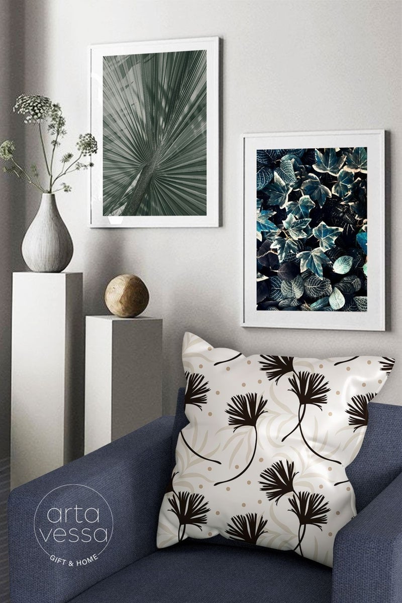 Double Sided Digital Printed Decorative Faux Leather Throw Pillow Cover  - Image 2