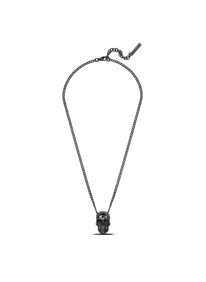 بوليس Vertex Gray Skull Chain Necklace For MenPEAGN0000905