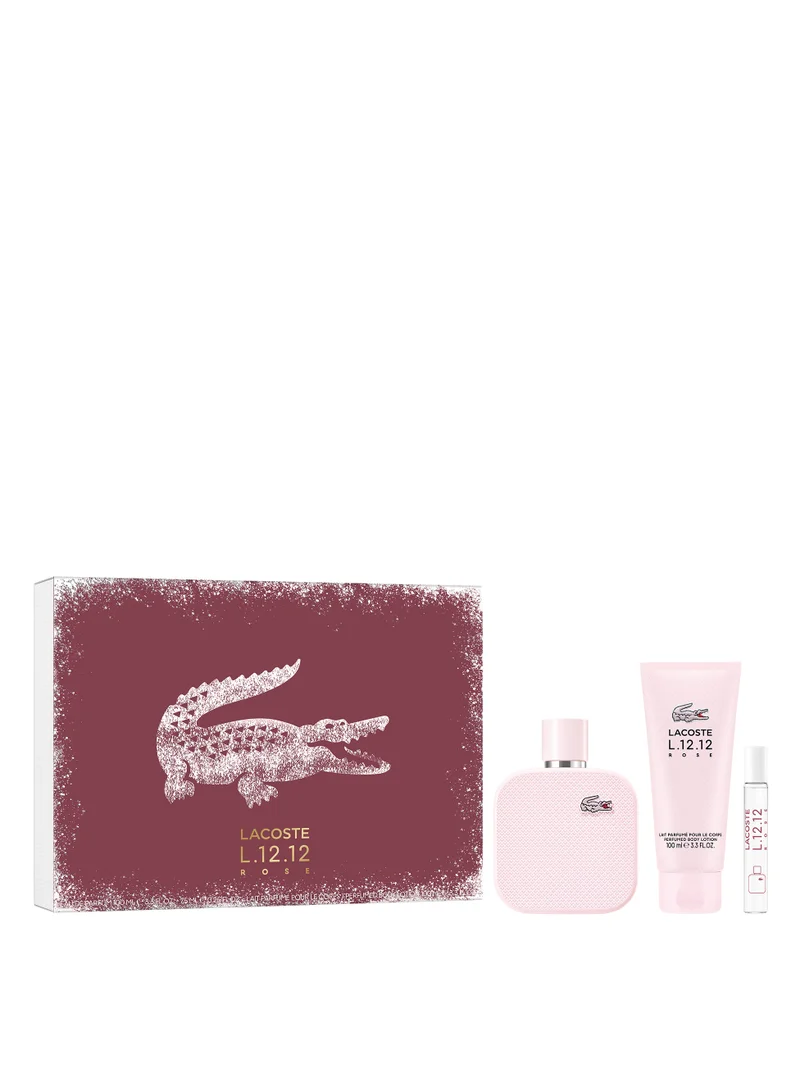 لاكوست مجموعة لاكوست إل 1212 روز ماء عطر 100+7.5+لوشن للجسم 100