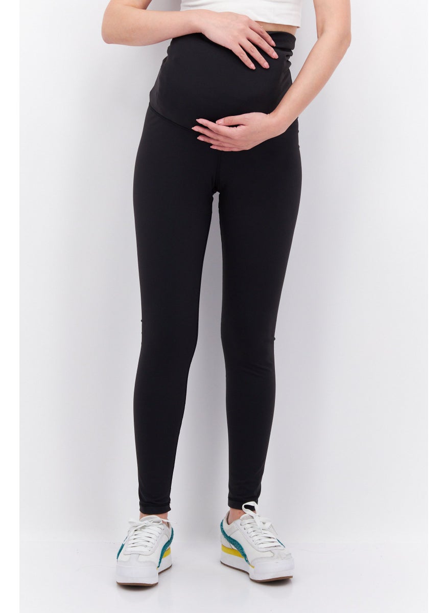 Reebok Maternity Sportswear Fit Outdoor Leggings, Black  - Image 1