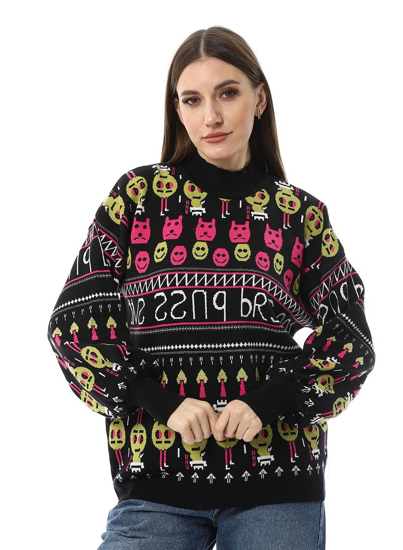Andora Black Gaming Vibes Pullover_Black - Image 1