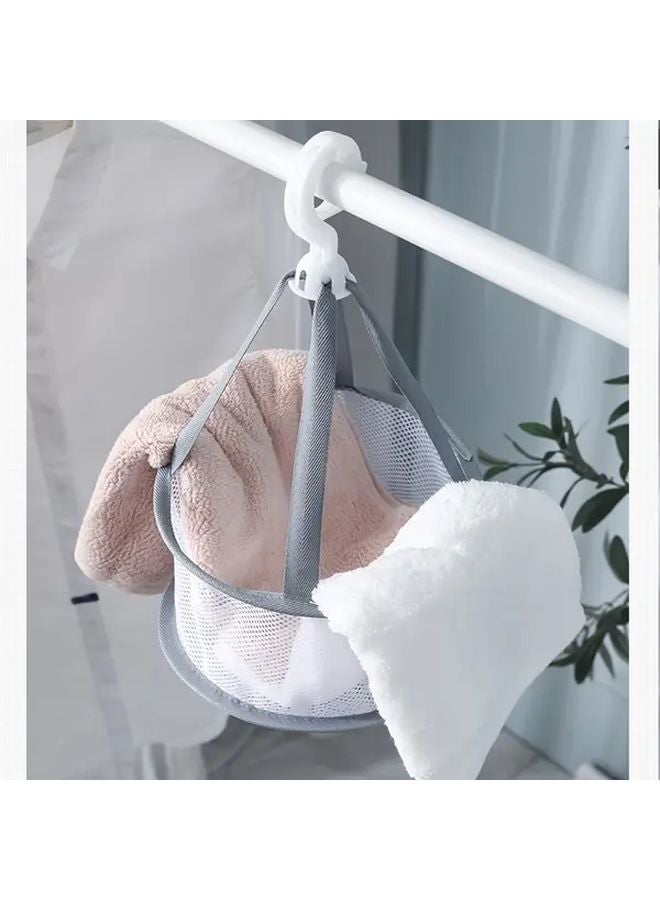 Grey Beauty Egg Drying Mesh Bag Breathable Anti Mold Makeup Brush Puff Rack - Image 4