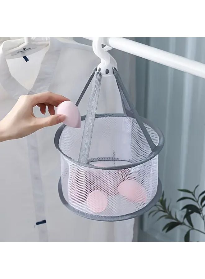 Grey Beauty Egg Drying Mesh Bag Breathable Anti Mold Makeup Brush Puff Rack - Image 2