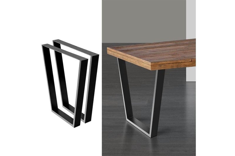 Reyox Metal Heavy Duty Square Tube Iron Desk LegsDIY Furniture Legs for Dining TableCoffee TableComputer DeskWorkbenchMeeting Room Table1 Set of 2 pcs - Image 2