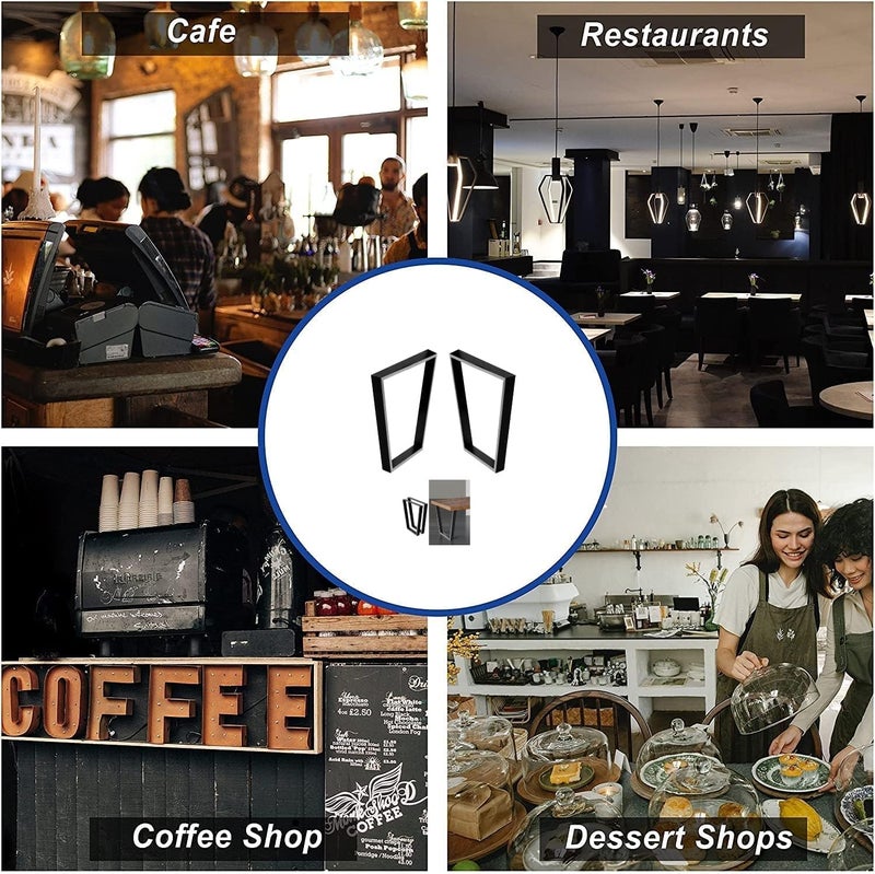 Reyox Metal Heavy Duty Square Tube Iron Desk LegsDIY Furniture Legs for Dining TableCoffee TableComputer DeskWorkbenchMeeting Room Table1 Set of 2 pcs - Image 4