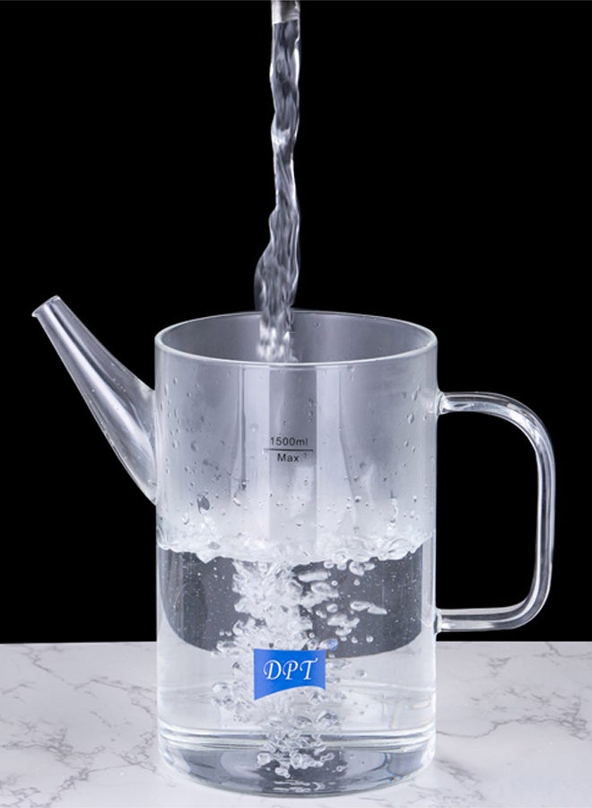 DPT إبريق شاي زجاجي، شفاف، سعة 1500 مل - Image 4