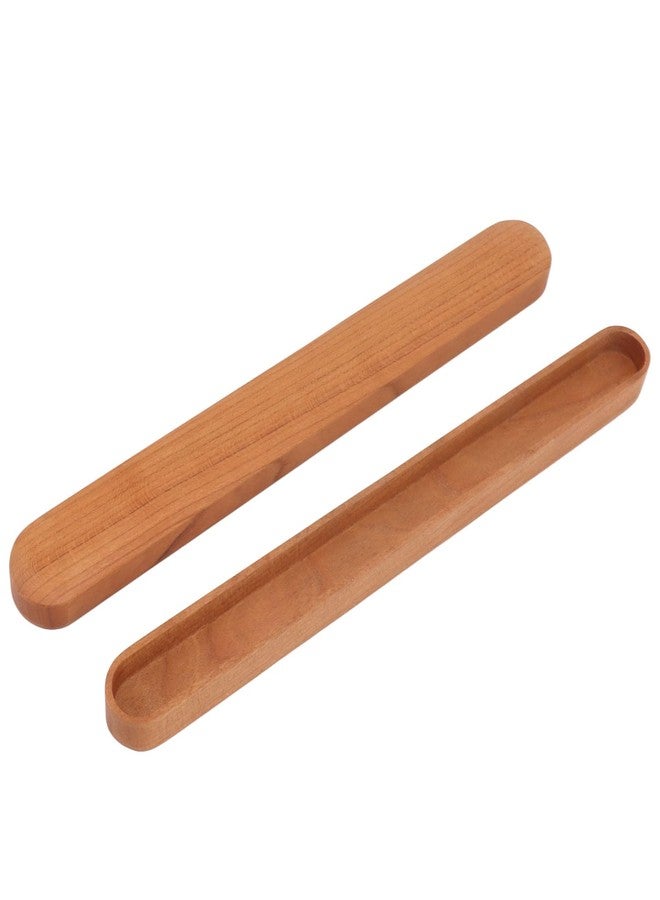 زيروديس علبة عيدان طعام من زيروديس، علبة خشبية لعيدان الطعام مع غطاء قابل للفصل، منظم محمول لأدوات المائدة، مناسب للمنزل والمكتب والسفر - Image 1