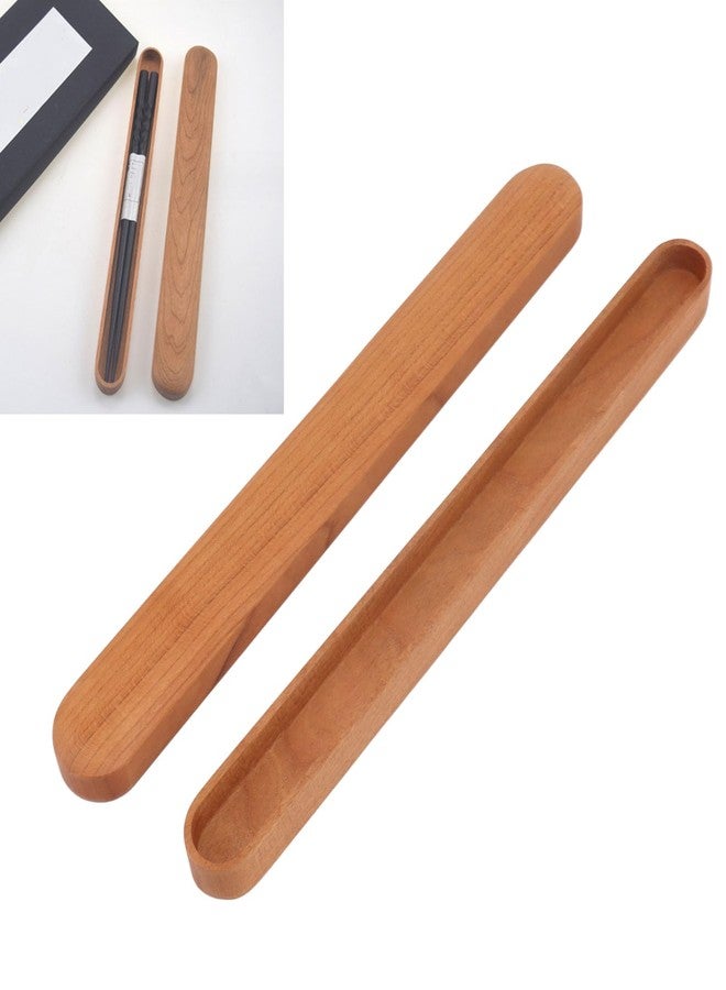 زيروديس علبة عيدان طعام من زيروديس، علبة خشبية لعيدان الطعام مع غطاء قابل للفصل، منظم محمول لأدوات المائدة، مناسب للمنزل والمكتب والسفر - Image 4