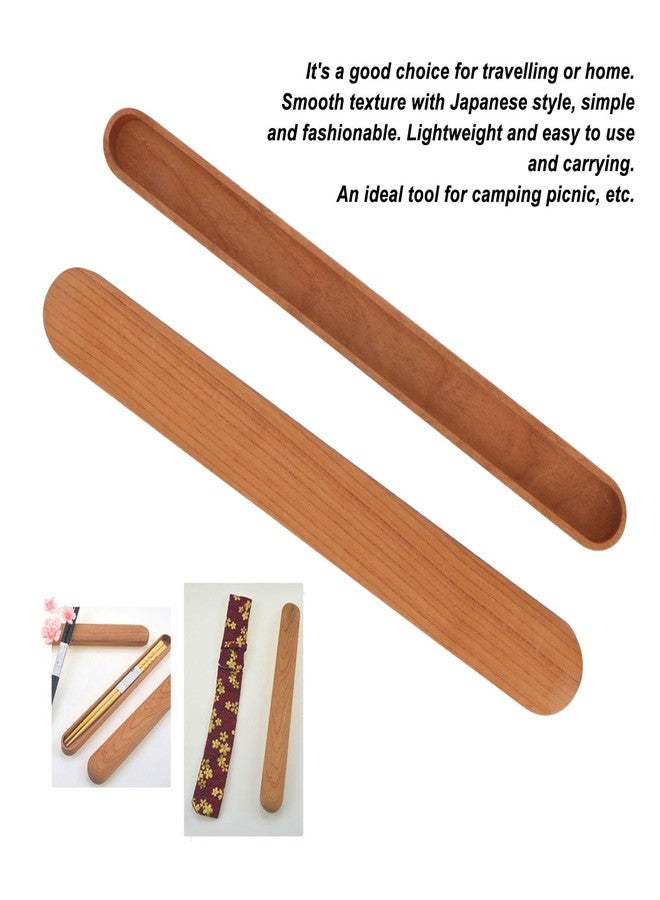 زيروديس علبة عيدان طعام من زيروديس، علبة خشبية لعيدان الطعام مع غطاء قابل للفصل، منظم محمول لأدوات المائدة، مناسب للمنزل والمكتب والسفر - Image 3