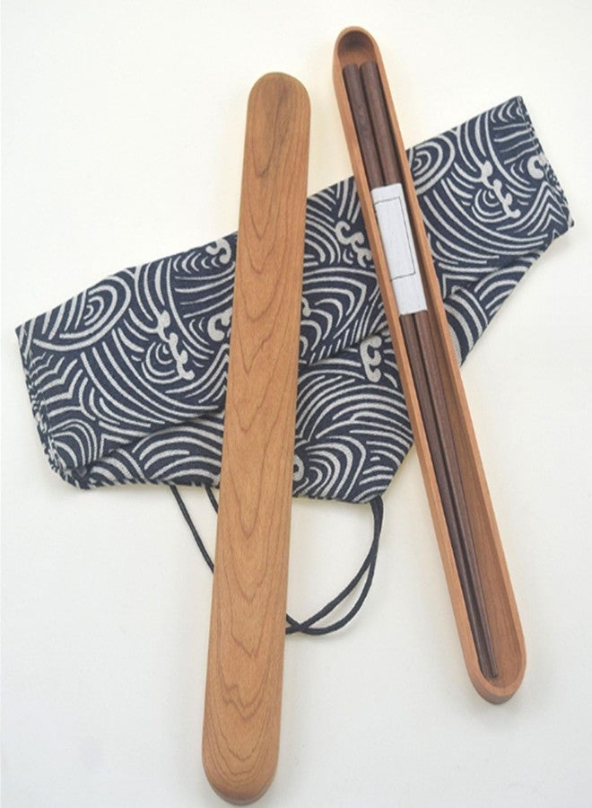 زيروديس علبة عيدان طعام من زيروديس، علبة خشبية لعيدان الطعام مع غطاء قابل للفصل، منظم محمول لأدوات المائدة، مناسب للمنزل والمكتب والسفر - Image 2