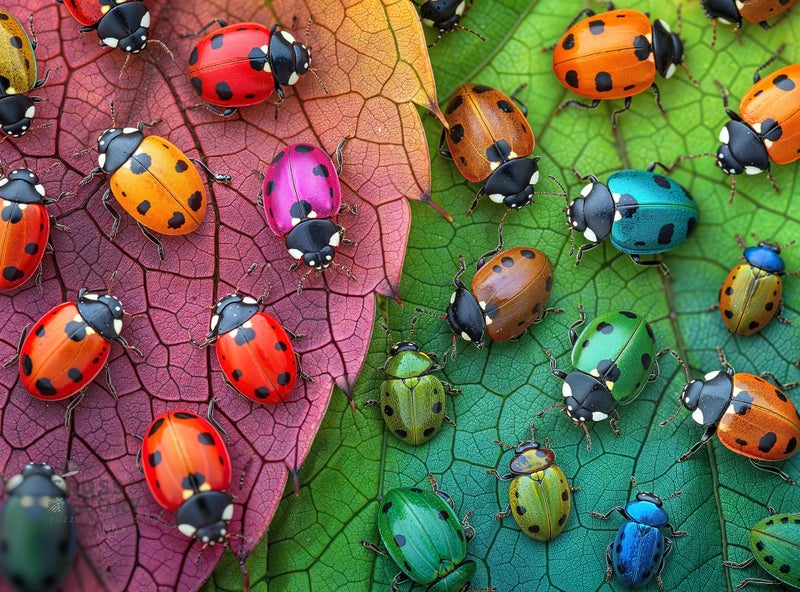 Cross & Glory Cross Glory The Ladybug Rainbow 1000 Piece Jigsaw Puzzle for Adults Vibrant Nature Puzzle Colorful and Relaxing Puzzle Challenge - Image 3