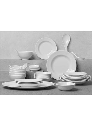 Melamine Dinner Set 40 Pieces For 6 People White Microwave And Dishwasher Safe - pzsku/ZA407CA090EC7C4F7CD39Z/45/_/1690448202/cdfa2580-9654-4bcb-8578-6a9df6e114f1